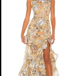 Bronx and Bianco Sicilia Ruffle Dress-Floral Print